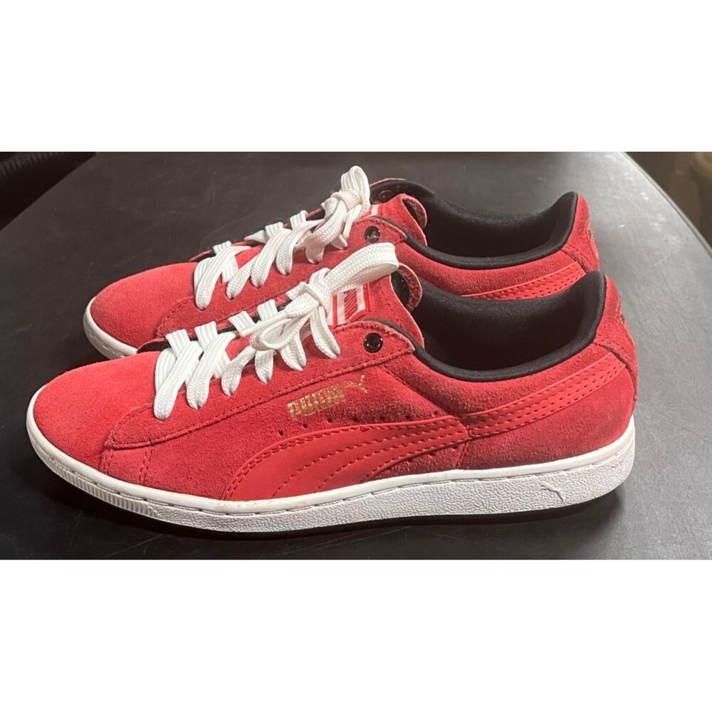 PUMA Women's Super Suede Classic Leather Shoes RED Size 7.5
